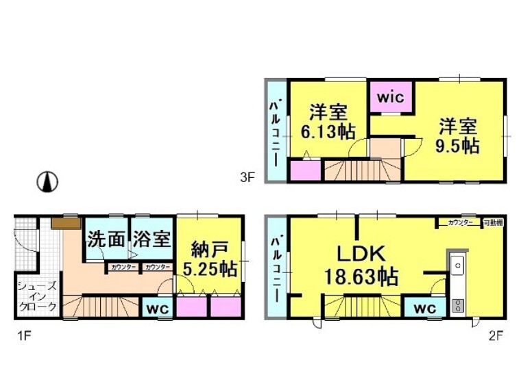 間取り図 2号棟 間取図 【名古屋市千種区若水3丁目】
