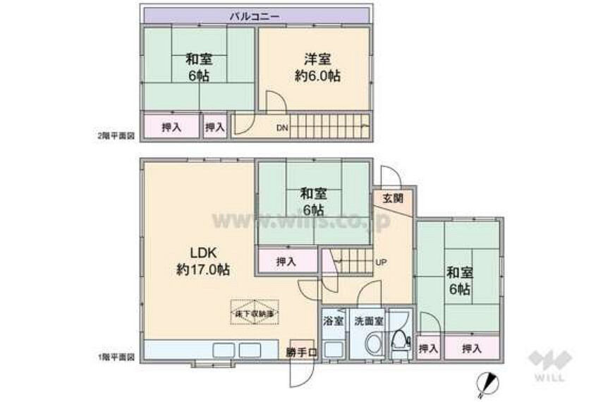 間取り図 広々の4LDKです。
