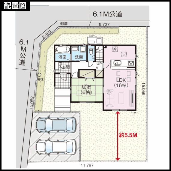 区画図 1号棟・配置図