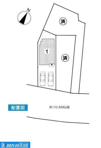区画図 全体区画図 ・前面道路が南東に面しており、採光たっぷり取り込むことのできる邸宅 ・前面道路は約10.6mと広く、駐車もしやすいです ・並列にて駐車2台可能な広々敷地 ・是非ご確認ください