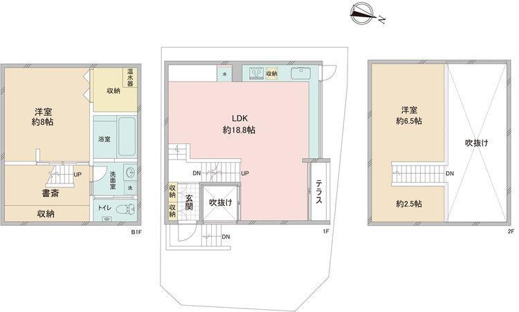 間取り図 居室に関して、建築基準法上では一部「納戸」扱いとなる可能性がございます。
