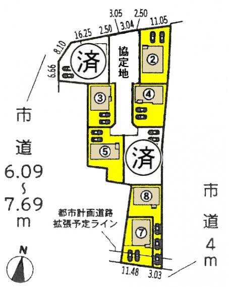 区画図 早くも2棟成約済み