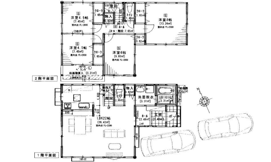 間取り図 3180万円、4LDK、土地面積135.88m2、建物面積105.99m2 AL毘沙門台駅徒歩11分