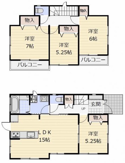 間取り図 会話が弾む対面式キッチン