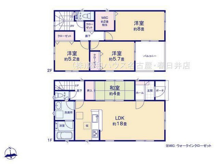 間取り図 1号棟 間取図 【小牧市外堀3丁目】
