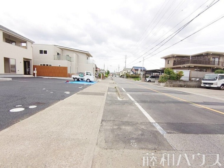 現況写真 接道状況および現場風景 【小牧市外堀3丁目】
