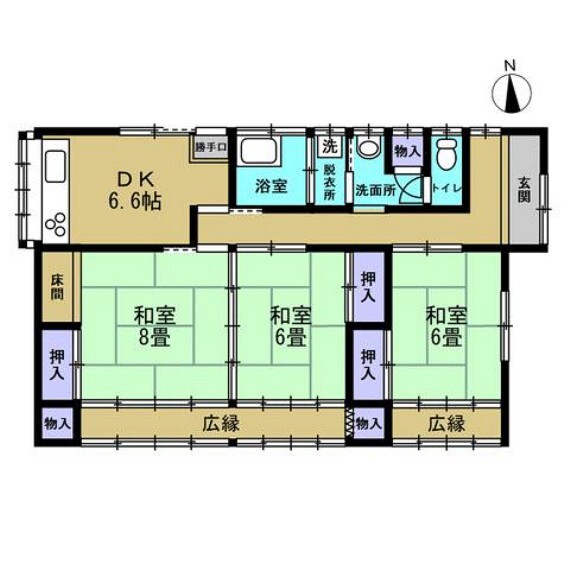 間取り図 リフォーム前の間取り図になります。