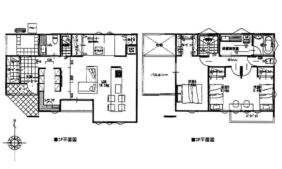 間取り図 3990万円、4LDK、土地面積198.34m2、建物面積111.37m2 JR緑井駅徒歩5分