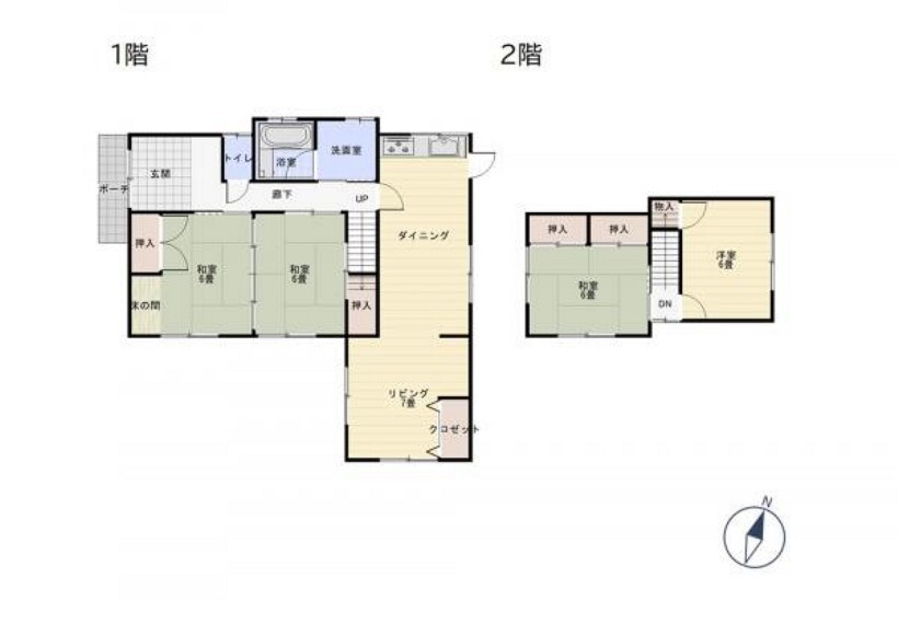 間取り図 リフォーム後の間取りです。住み方の使い勝手を考えてリフォームを行いました。