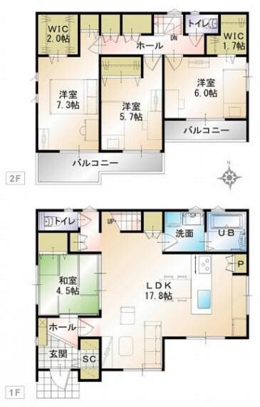 間取り図 2号棟 間取図