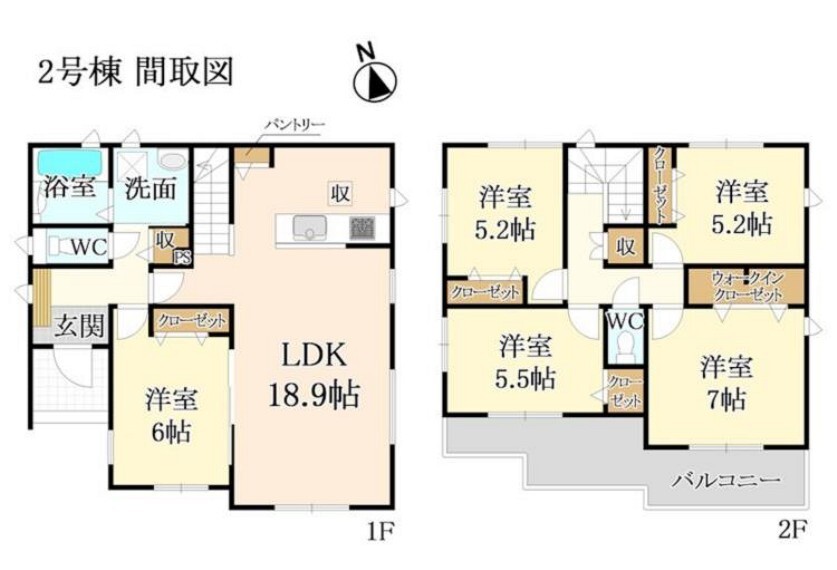 間取り図 整形地で南向きの暖かいお家