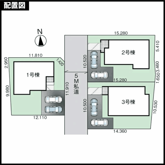 区画図 3号棟・配置図