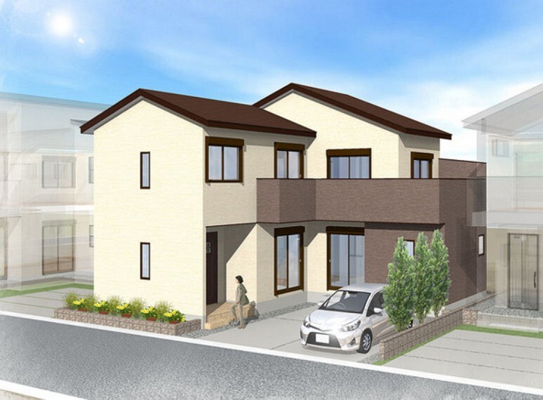 現況外観写真 岡崎市【矢作町】全4棟新築分譲住宅!!随時、現地案内会実施中です。お気軽にお問い合わせください。