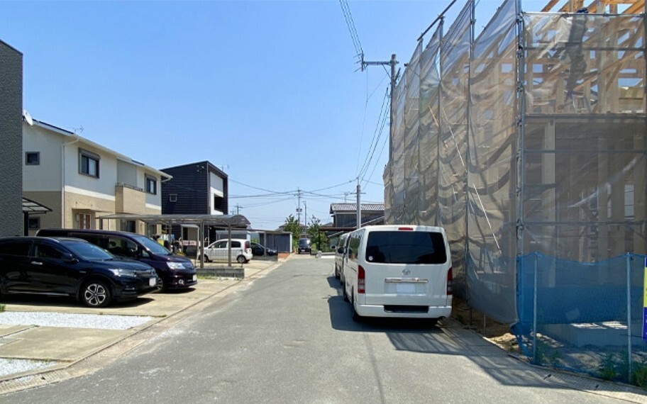 現況写真 現地写真:上棟中(1号棟)