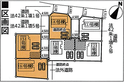 区画図 4号棟・配置図