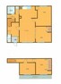間取り図 【間取図】1階に2部屋ある4LDK住宅です。1階1部屋と2階1部屋を洋室に間取り変更を行いました。各部屋に収納があり使いやすい間取りです。
