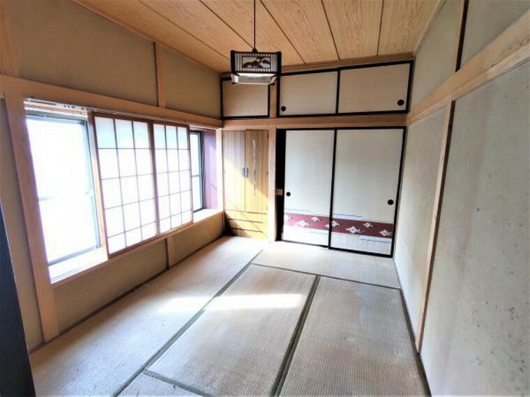 和室 【リフォーム中】1階6畳和室は畳表替、壁と天井はクロスを貼ります。
