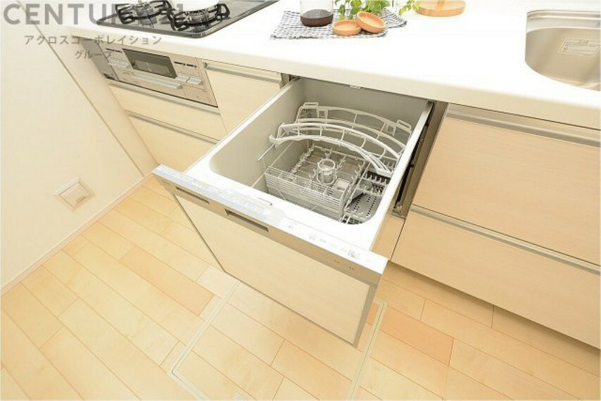 キッチン 食洗機付システムキッチンで洗い物作業も軽減できます