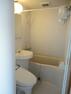 浴室 201バスルーム 全居室:三点式ユニットバス・ミニキッチン・エアコン・収納・給湯器など新設しました