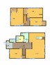 間取り図 【リフォーム中】リビングを中心とした4LDK。2階にも広めの居室が3部屋あるので様々な使い道ができそうです。