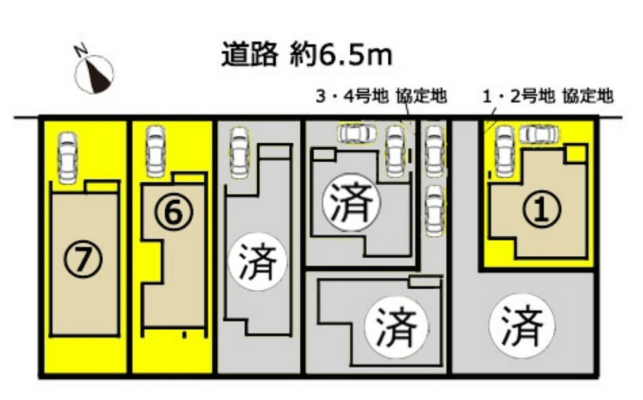 区画図 本物件は7号棟です