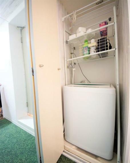 洗濯機を置くスペースがあるので、その他の部屋を圧迫する事がありません。