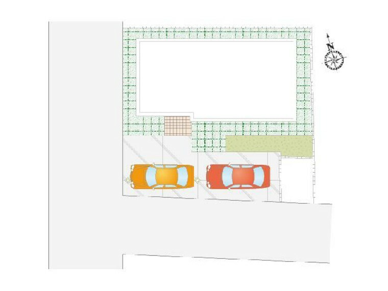 区画図 B号地　区画概要図・・・駐車スペースは2台分確保しております！
