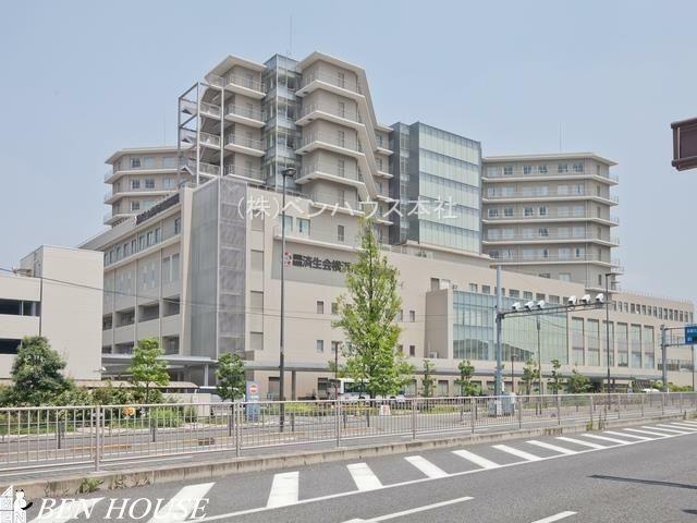 病院 横浜市東部病院 徒歩10分。万が一際に必要になる病院。近所にあることで安心につながります。