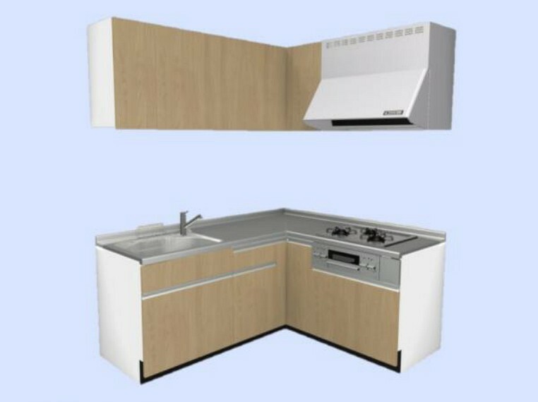 キッチン 【同仕様写真】キッチンはLIXIL製の新品に交換します。天板は人造大理石製なので、熱に強く傷つきにくいため毎日のお手入れが簡単です。
