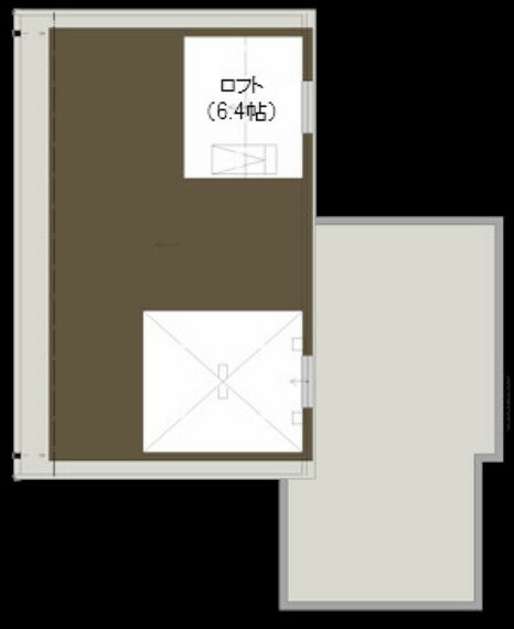 間取り図 A棟　ロフト部分平面図 ※平面図上および内観・外観イメージ上の家具・家電・小物は販売価格に含まれません。