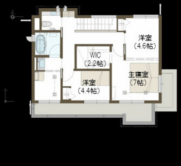 間取り図 B棟　2階平面図 ※平面図上および内観・外観イメージ上の家具・家電・小物は販売価格に含まれません。