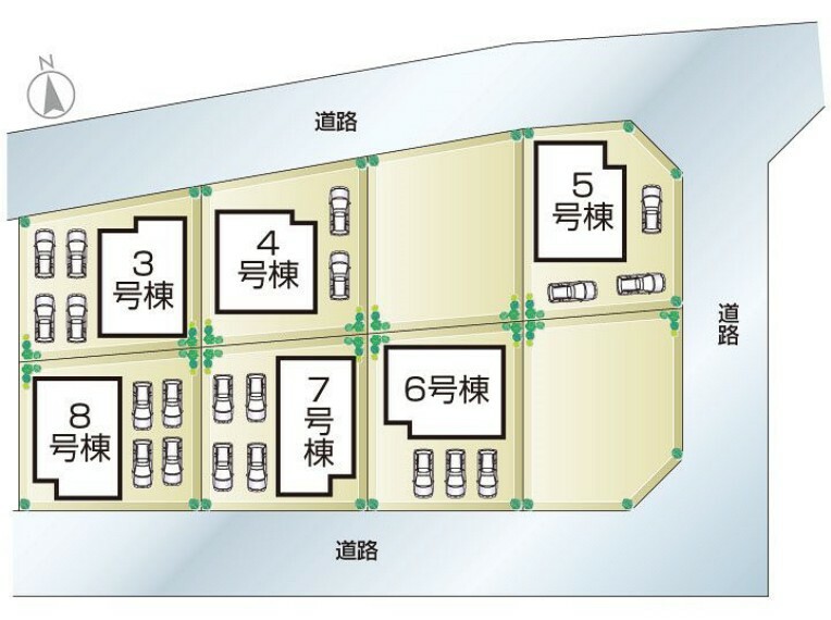 区画図 姫路市的形町的形第8・I期　全6邸　7号棟　区画図