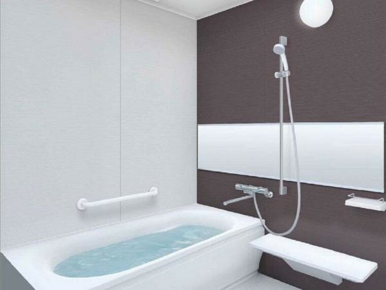 浴室 【同仕様写真】浴室は新品のユニットバスに交換します。足を伸ばせる1坪サイズの広々とした浴槽で、1日の疲れをゆっくり癒すことができますよ。