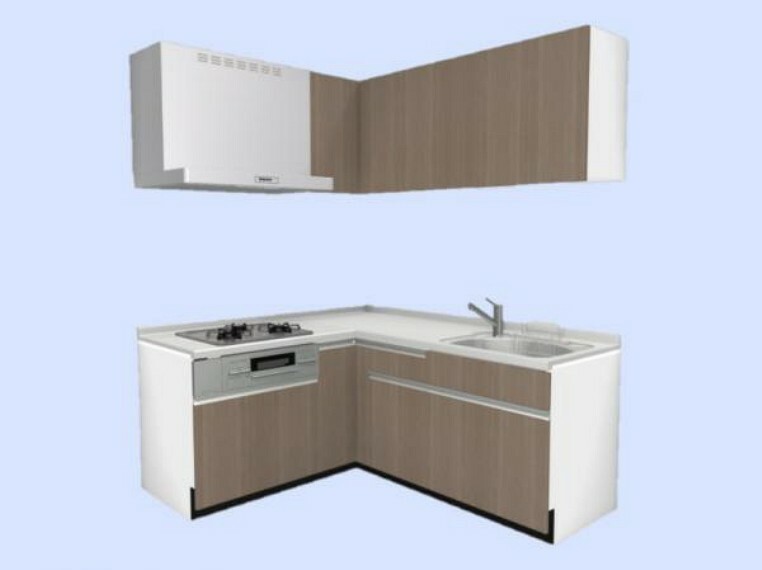 【同仕様写真】キッチンはLIXIL製の新品に交換します。天板は人造大理石製なので、熱に強く傷つきにくいため毎日のお手入れが簡単です。