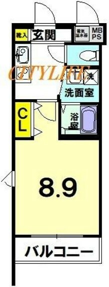 アドバンス京都御所北グループ(1K) 4階の間取り