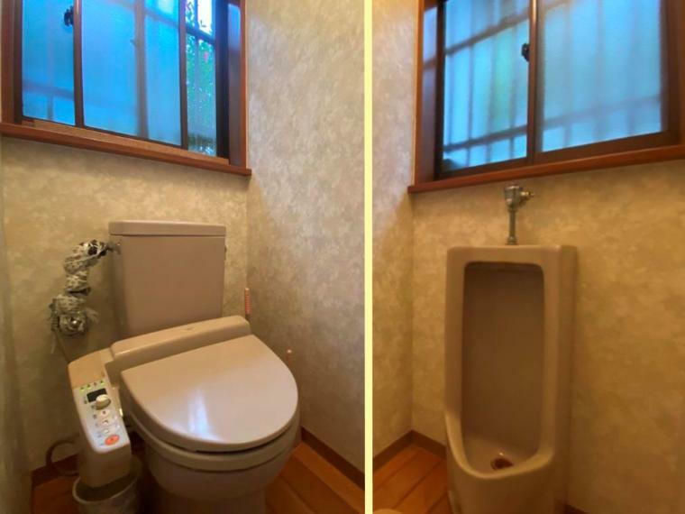 トイレ 1階のトイレは便座型と男性用2部屋あります