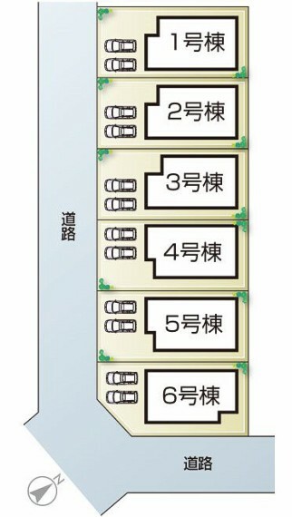 区画図 加古播磨町南野添　第5　全6邸　1号棟　区画図