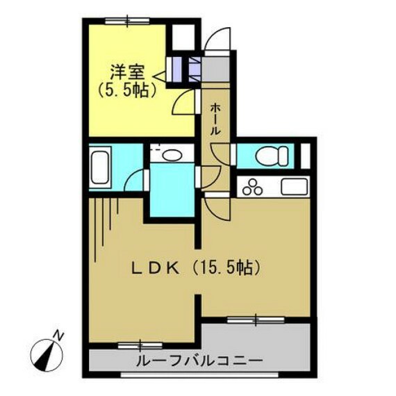 間取り図 【間取図】2DK住宅です。各部屋に収納があり使いやすい間取りです。