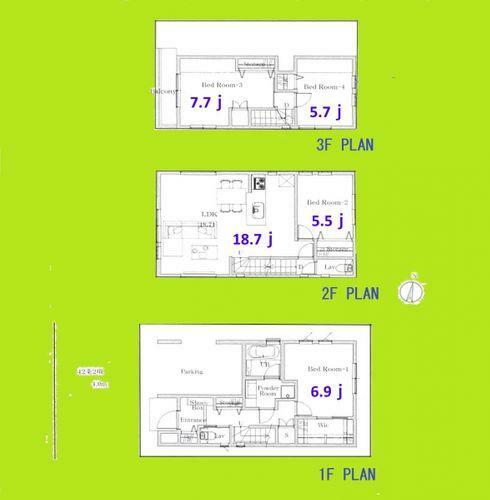 間取り図 間取図居室に関して、建築基準法上では一部「納戸」扱いとなる可能性がございます。