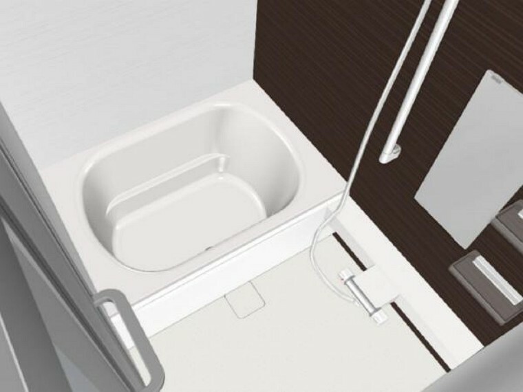 浴室 【同仕様写真】ハウステック製ユニットバスは、0.75坪タイプですのでコンパクトな浴槽になりますが、水道代の節約になり経済的。お掃除も行き届きます。