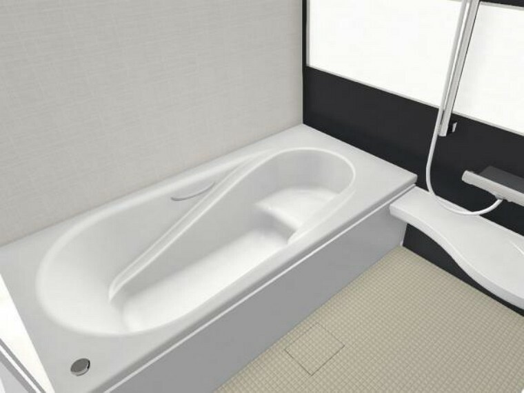 浴室 【同仕様写真】浴室はLIXIL製の新品のユニットバスに交換します。足を伸ばせる1坪サイズの広々とした浴槽で、1日の疲れをゆっくり癒すことができますよ。