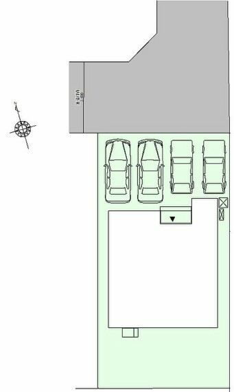 区画図 4台駐車可能です。
