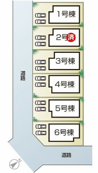 区画図 加古播磨町南野添　第5　全6邸　6号棟　区画図