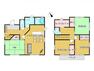 間取り図 【間取り図】ハウスメーカー施工の4SLDKの間取りです。1階はLDKと6畳和室、2階は6帖洋室が二部屋と6畳和室が一部屋です。
