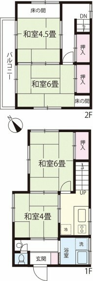 間取り図 空家に付き、ご見学いつでも可能です。