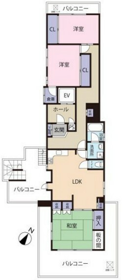 巣鴨第2SYマンション(3LDK) 12階の間取り