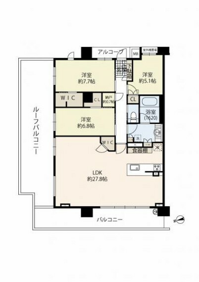 間取り図 クレヴィア東生駒　