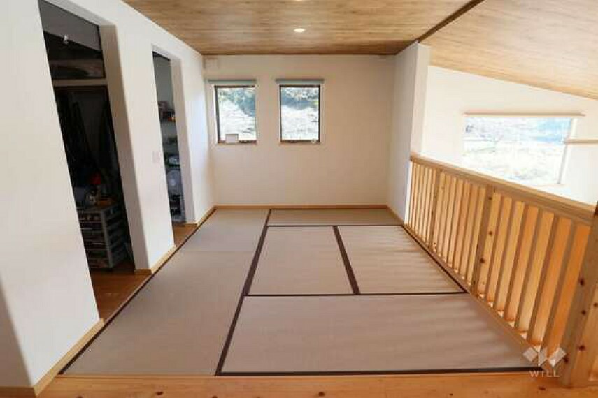 和室 畳スペース。和紙畳のため、お手入れ楽々。