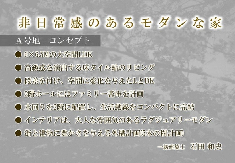 間取り図 A号地:設計コンセプト