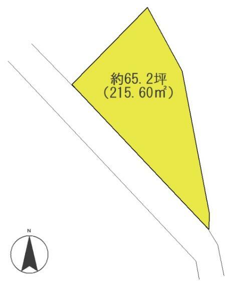 区画図 約65坪のゆとりある敷地！